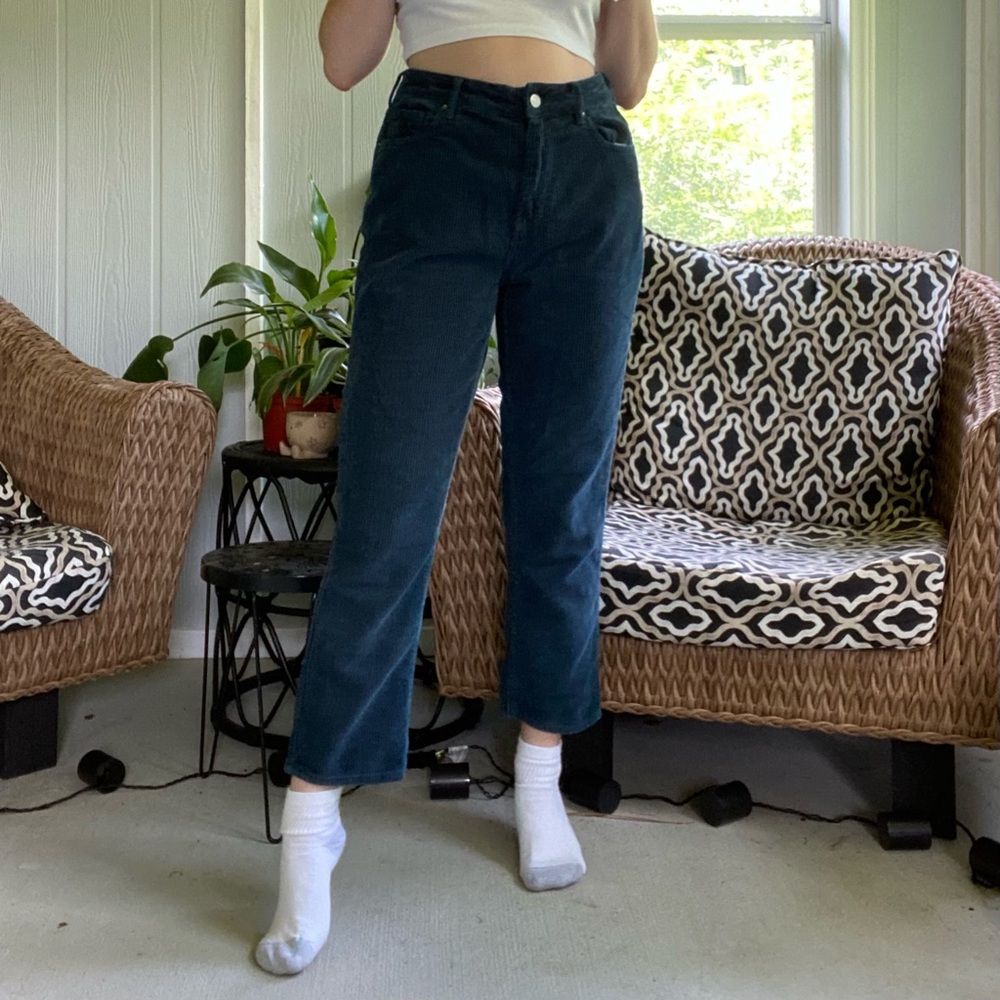 Dark Forest Green Corduroy Jeans